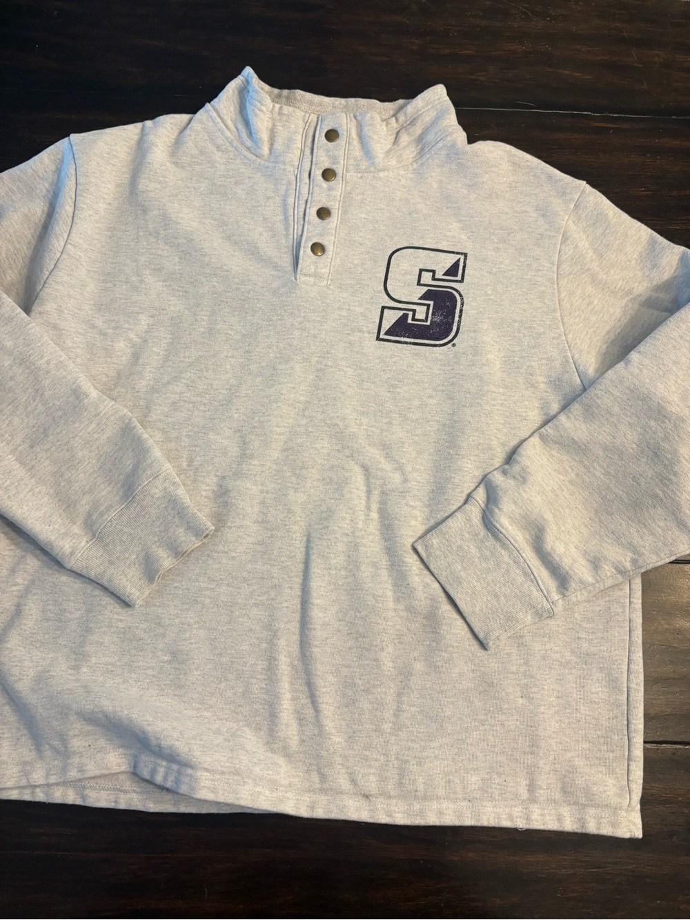 League Heather Gray Henley university of Scranton unisex size XXL